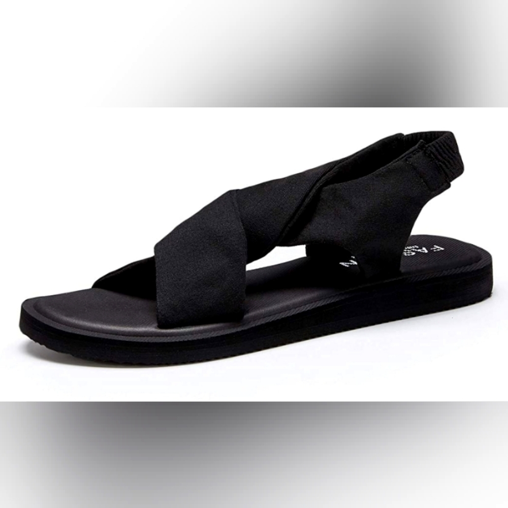 Women's Funky Cloth Strappy Yoga Sandals, Size 8